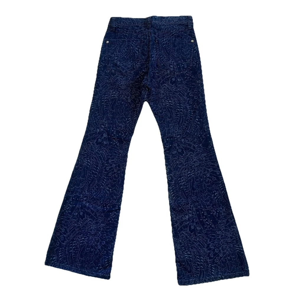 INC Womens Laser Printed Mid Rise Flare Leg Jeans Size:6/28 - Picture 10 of 15